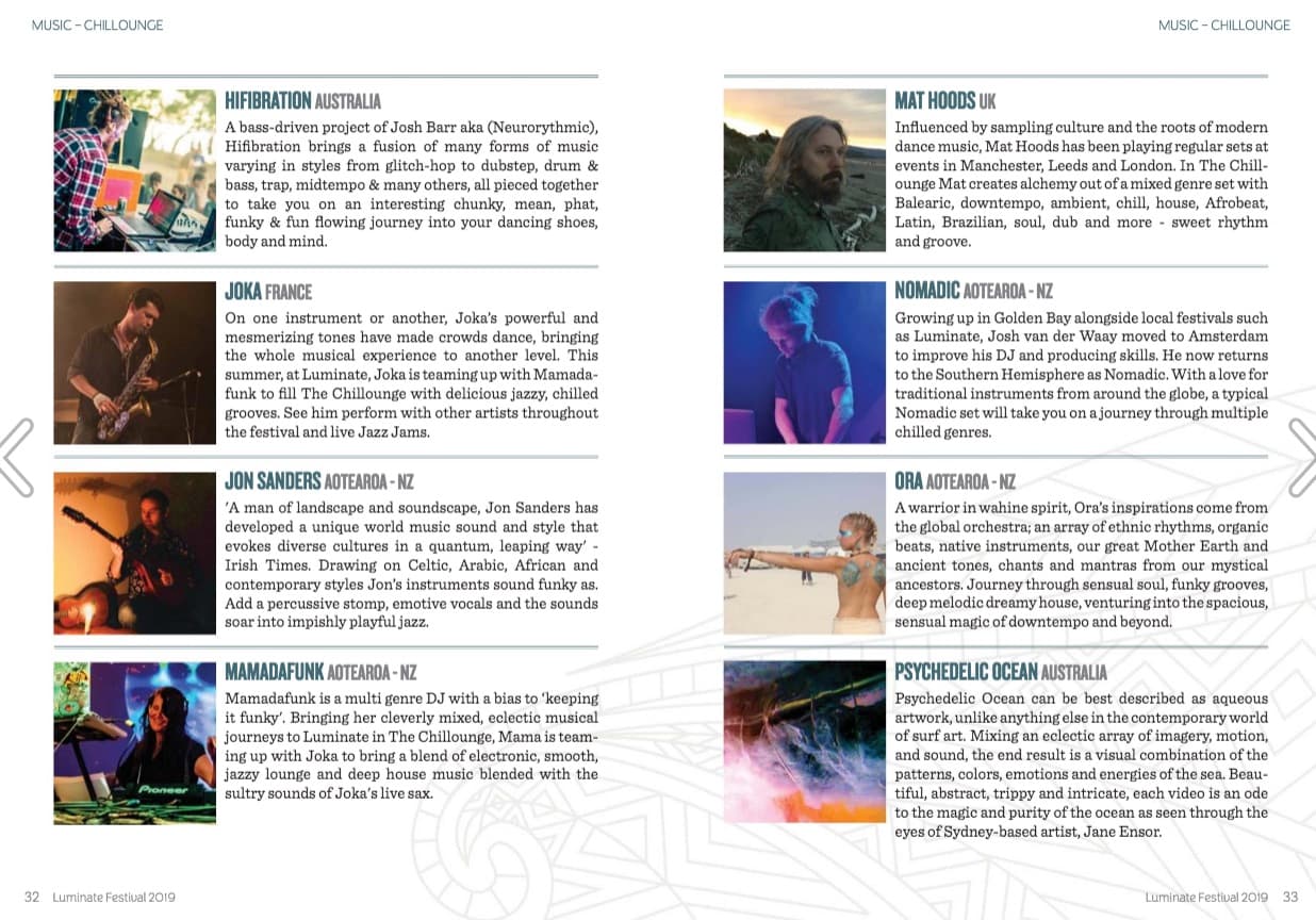 Luminate Festival programme featuring Nomadic