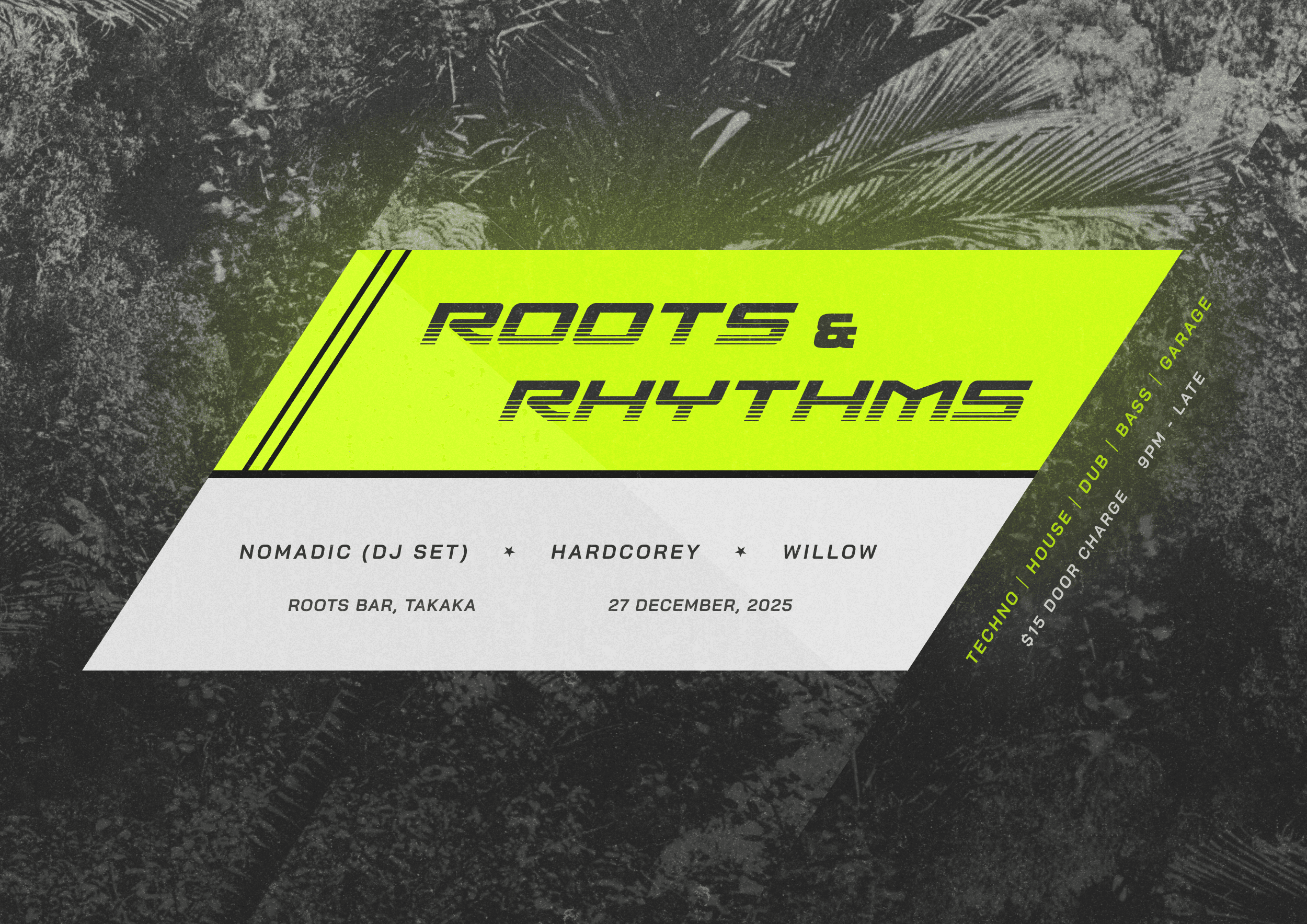 Roots and Rhythms event poster