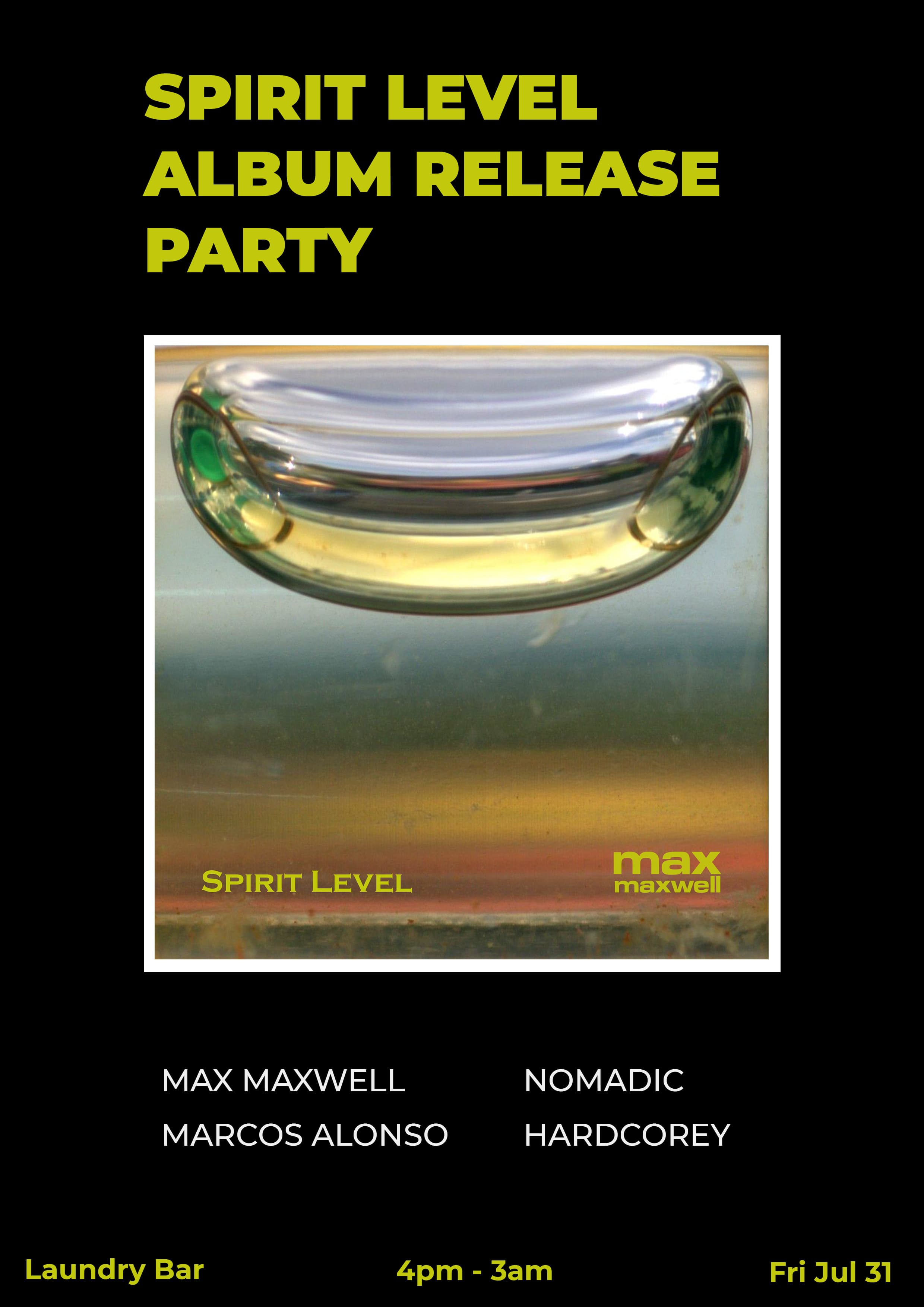 Spirit Level album release party poster